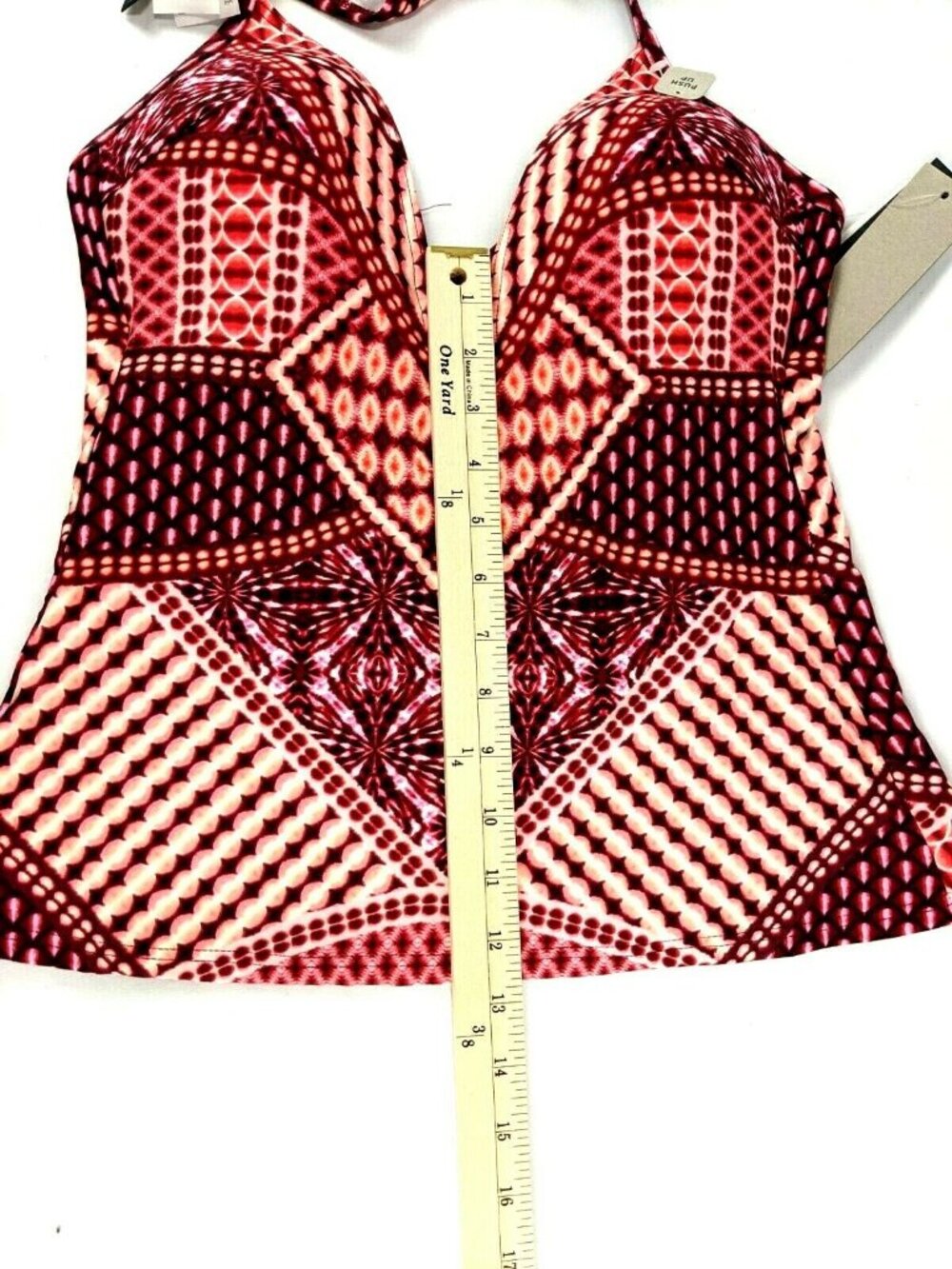 Kenneth Cole Womens Size M Geometric Swimsuit Tankini Tummy Toner Push Up Nwt - Picture 5 of 8